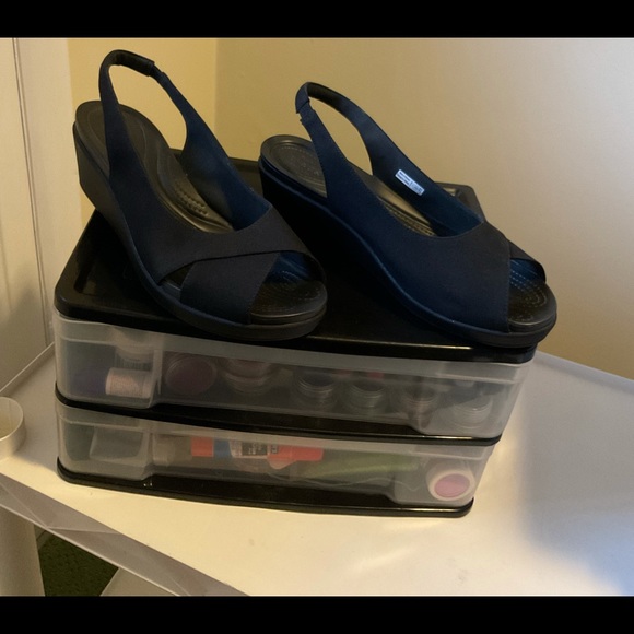 Duel Crocs Comfort sling back 👍 In Black 10W - Picture 3 of 7